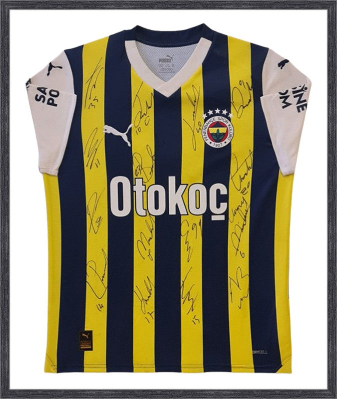 Kişiye Özel Forma Çerçeveleme – Özelleştirilebilir Ahşap Çerçeve ve Paspartu - Sarı / Lacivert