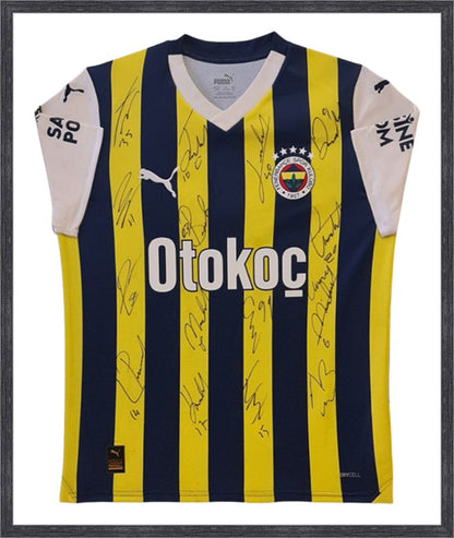 Kişiye Özel Forma Çerçeveleme – Özelleştirilebilir Ahşap Çerçeve ve Paspartu - Sarı / Lacivert