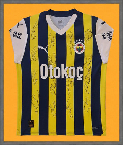 Kişiye Özel Forma Çerçeveleme – Özelleştirilebilir Ahşap Çerçeve ve Paspartu - Sarı / Lacivert