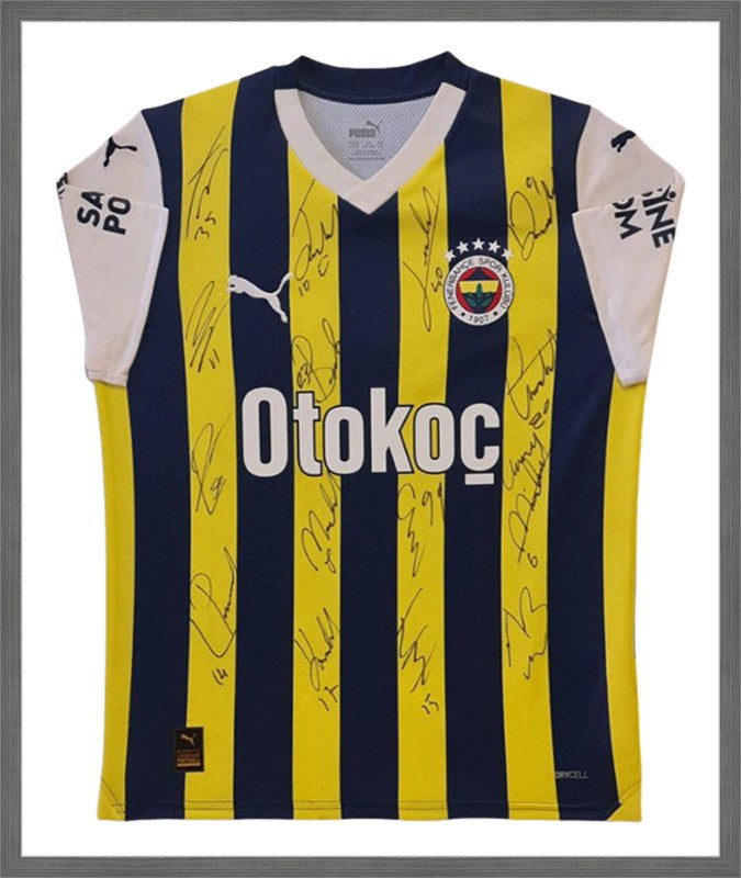 Kişiye Özel Forma Çerçeveleme – Özelleştirilebilir Ahşap Çerçeve ve Paspartu - Sarı / Lacivert