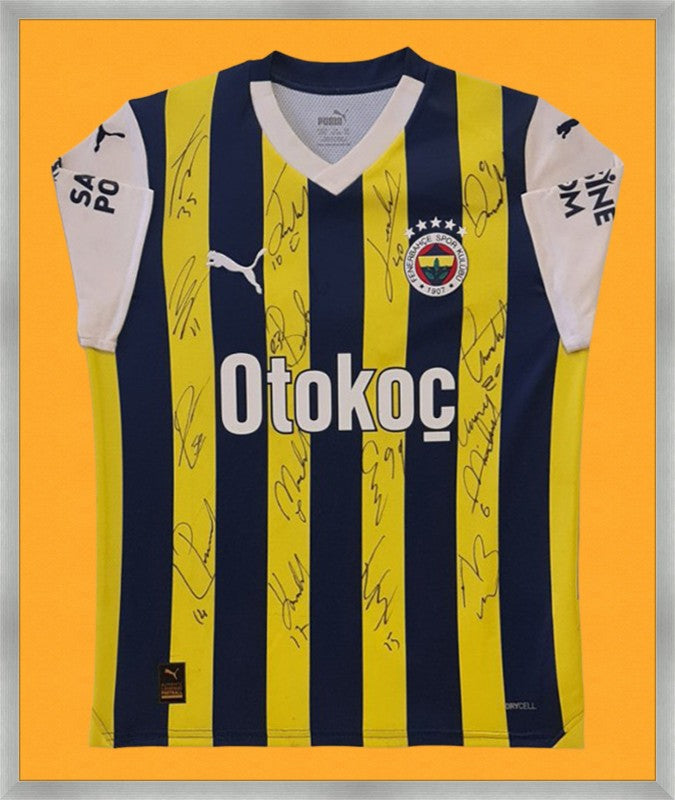 Kişiye Özel Forma Çerçeveleme – Özelleştirilebilir Ahşap Çerçeve ve Paspartu - Sarı / Lacivert