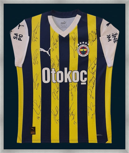 Kişiye Özel Forma Çerçeveleme – Özelleştirilebilir Ahşap Çerçeve ve Paspartu - Sarı / Lacivert