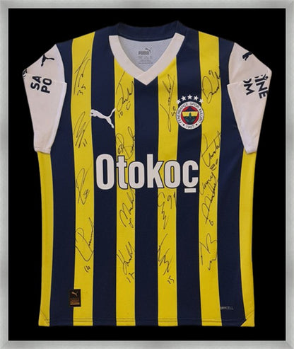 Kişiye Özel Forma Çerçeveleme – Özelleştirilebilir Ahşap Çerçeve ve Paspartu - Sarı / Lacivert