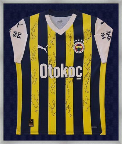 Kişiye Özel Forma Çerçeveleme – Özelleştirilebilir Ahşap Çerçeve ve Paspartu - Sarı / Lacivert