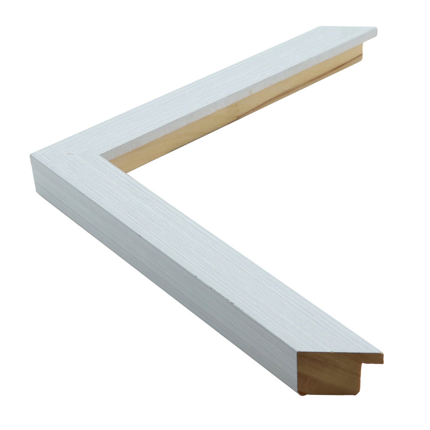 Beyaz Eskitmeli Ahşap Çerçeve - Gümüş Zeminli