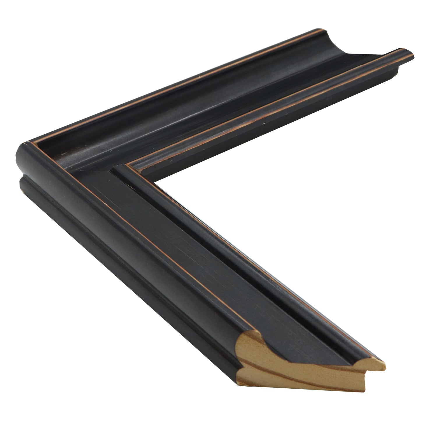 Siyah Eskitme Renkli Ahşap Çerçeve - Turuncu Zeminli