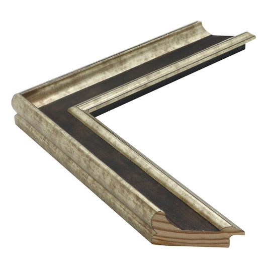 Gümüş / Kahverengi Ahşap Çerçeve