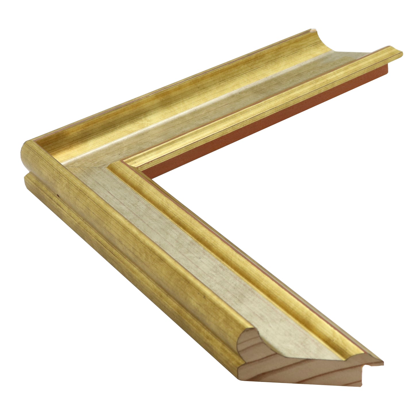 Altın / Gümüş Ahşap Çerçeve - Kırmızı Zeminli