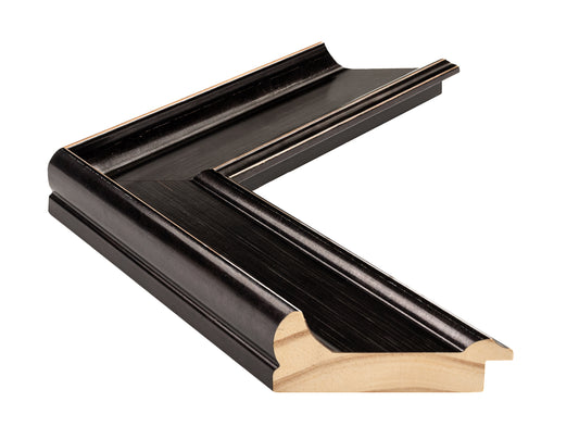 Sıyah Eskitme Ahşap Çerçeve - Turuncu Zemın Üzerine