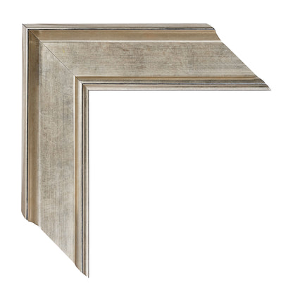 Gümüş Eskitme Ahşap Çerçeve - Siyah Zeminli