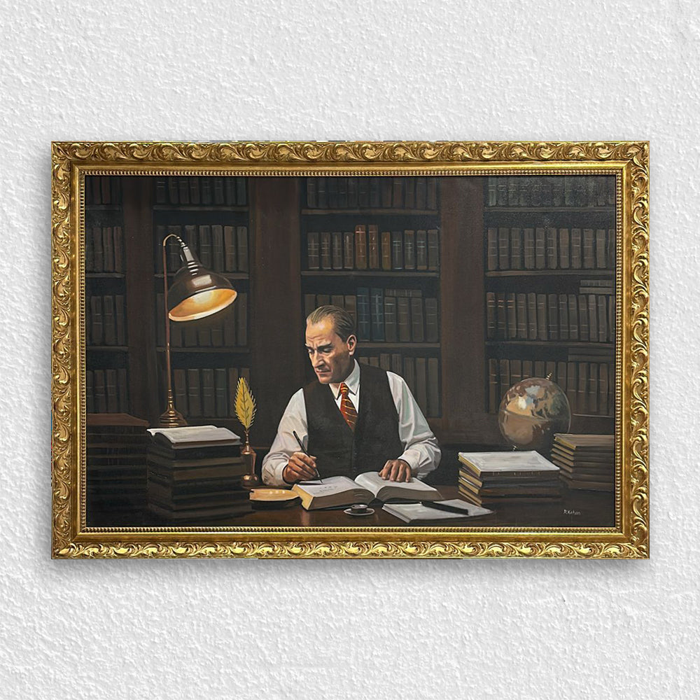 Altın Dekoratif Eskitmeli Oyma Ahşap Çerçeve