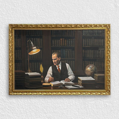 Altın Dekoratif Eskitmeli Oyma Ahşap Çerçeve