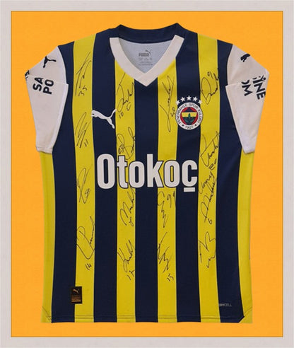 Kişiye Özel Forma Çerçeveleme – Özelleştirilebilir Ahşap Çerçeve ve Paspartu - Sarı / Lacivert