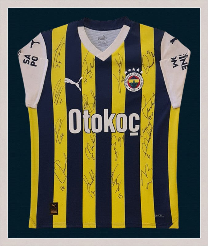 Kişiye Özel Forma Çerçeveleme – Özelleştirilebilir Ahşap Çerçeve ve Paspartu - Sarı / Lacivert