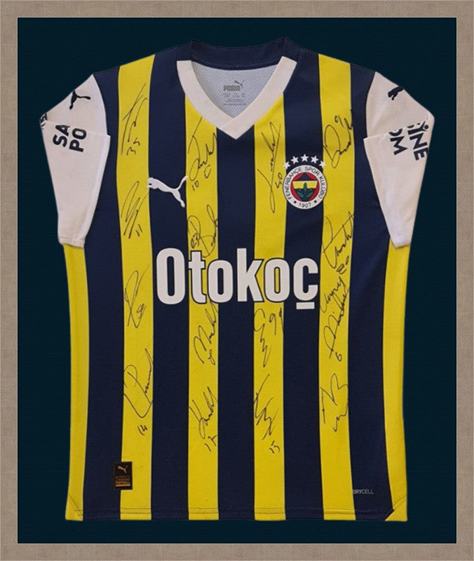 Kişiye Özel Forma Çerçeveleme – Özelleştirilebilir Ahşap Çerçeve ve Paspartu - Sarı / Lacivert