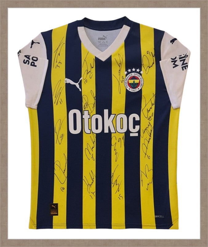 Kişiye Özel Forma Çerçeveleme – Özelleştirilebilir Ahşap Çerçeve ve Paspartu - Sarı / Lacivert