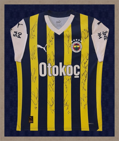 Kişiye Özel Forma Çerçeveleme – Özelleştirilebilir Ahşap Çerçeve ve Paspartu - Sarı / Lacivert