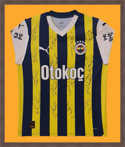 Kişiye Özel Forma Çerçeveleme – Özelleştirilebilir Ahşap Çerçeve ve Paspartu - Sarı / Lacivert