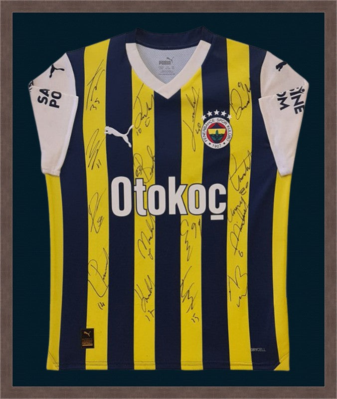 Kişiye Özel Forma Çerçeveleme – Özelleştirilebilir Ahşap Çerçeve ve Paspartu - Sarı / Lacivert