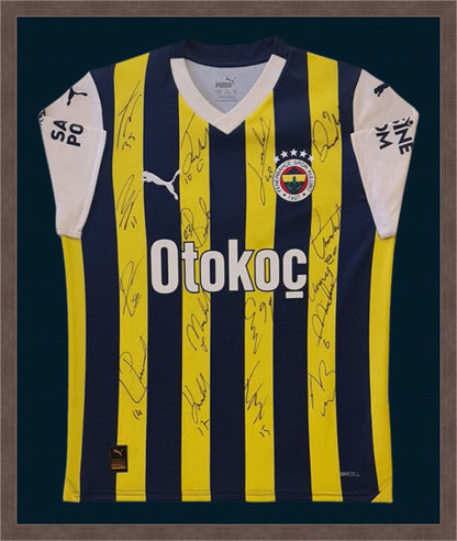 Kişiye Özel Forma Çerçeveleme – Özelleştirilebilir Ahşap Çerçeve ve Paspartu - Sarı / Lacivert