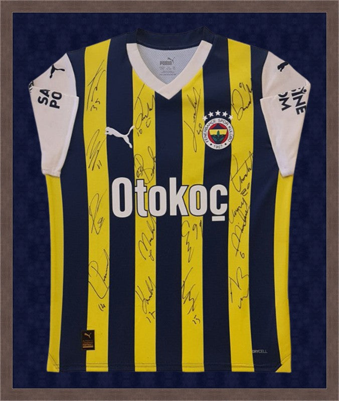 Kişiye Özel Forma Çerçeveleme – Özelleştirilebilir Ahşap Çerçeve ve Paspartu - Sarı / Lacivert