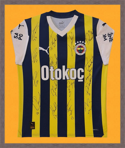 Kişiye Özel Forma Çerçeveleme – Özelleştirilebilir Ahşap Çerçeve ve Paspartu - Sarı / Lacivert