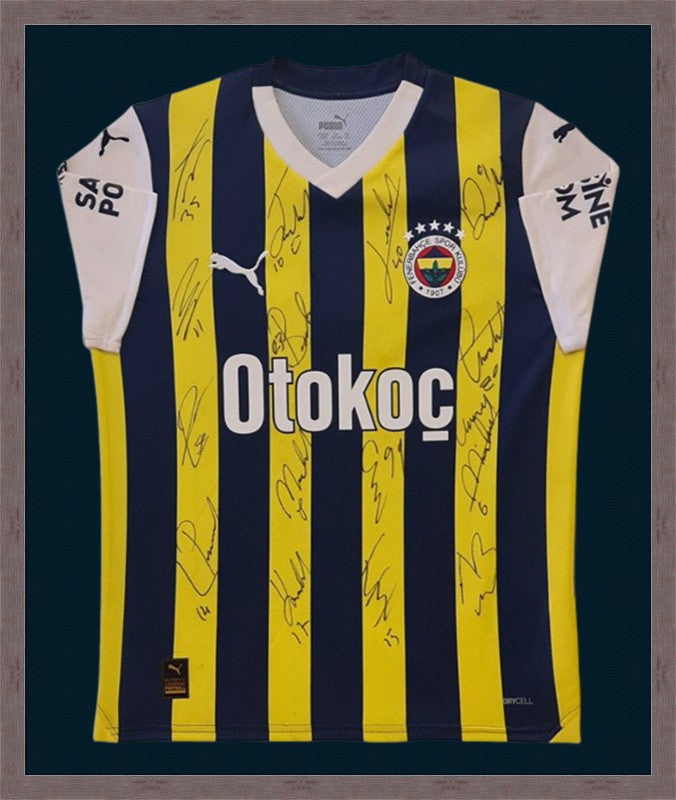 Kişiye Özel Forma Çerçeveleme – Özelleştirilebilir Ahşap Çerçeve ve Paspartu - Sarı / Lacivert