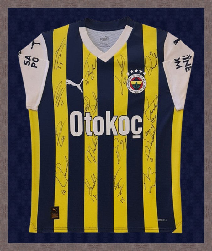 Kişiye Özel Forma Çerçeveleme – Özelleştirilebilir Ahşap Çerçeve ve Paspartu - Sarı / Lacivert