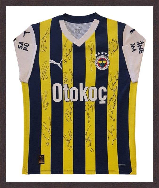 Kişiye Özel Forma Çerçeveleme – Özelleştirilebilir Ahşap Çerçeve ve Paspartu - Sarı / Lacivert