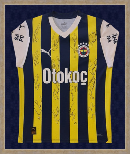 Kişiye Özel Forma Çerçeveleme – Özelleştirilebilir Ahşap Çerçeve ve Paspartu - Sarı / Lacivert