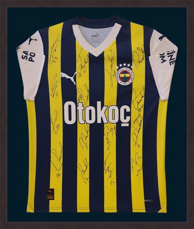 Kişiye Özel Forma Çerçeveleme – Özelleştirilebilir Ahşap Çerçeve ve Paspartu - Sarı / Lacivert