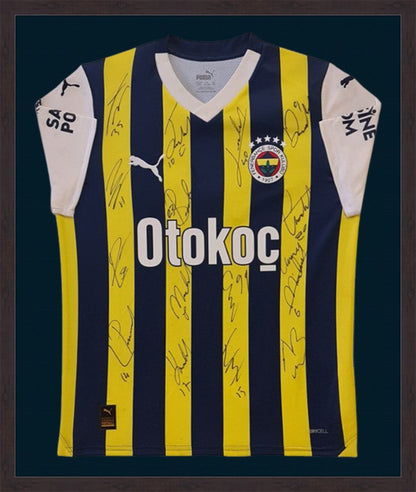 Kişiye Özel Forma Çerçeveleme – Özelleştirilebilir Ahşap Çerçeve ve Paspartu - Sarı / Lacivert