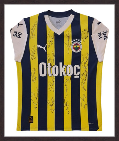 Kişiye Özel Forma Çerçeveleme – Özelleştirilebilir Ahşap Çerçeve ve Paspartu - Sarı / Lacivert