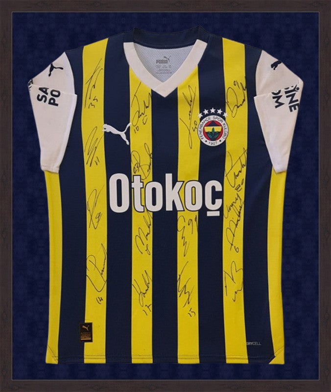 Kişiye Özel Forma Çerçeveleme – Özelleştirilebilir Ahşap Çerçeve ve Paspartu - Sarı / Lacivert