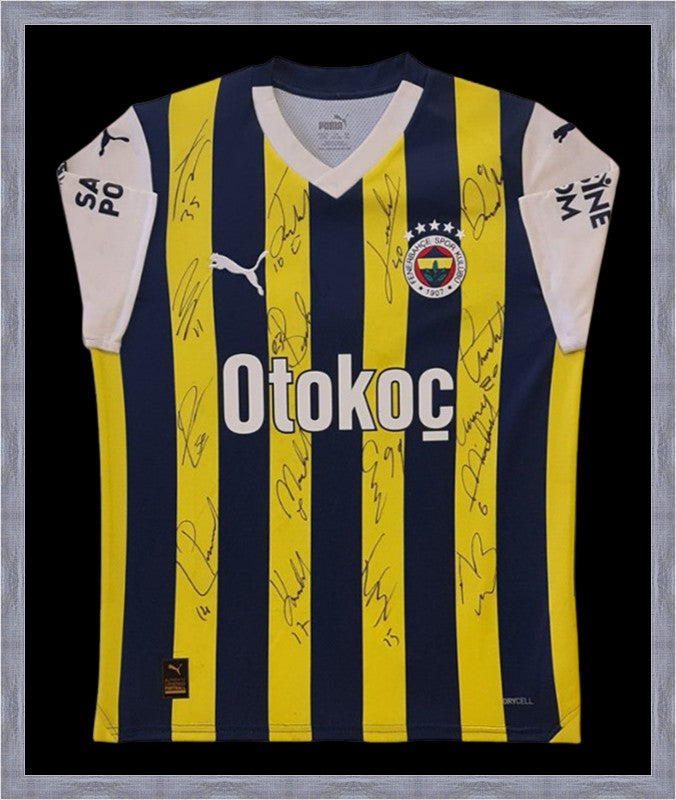 Kişiye Özel Forma Çerçeveleme – Özelleştirilebilir Ahşap Çerçeve ve Paspartu - Sarı / Lacivert