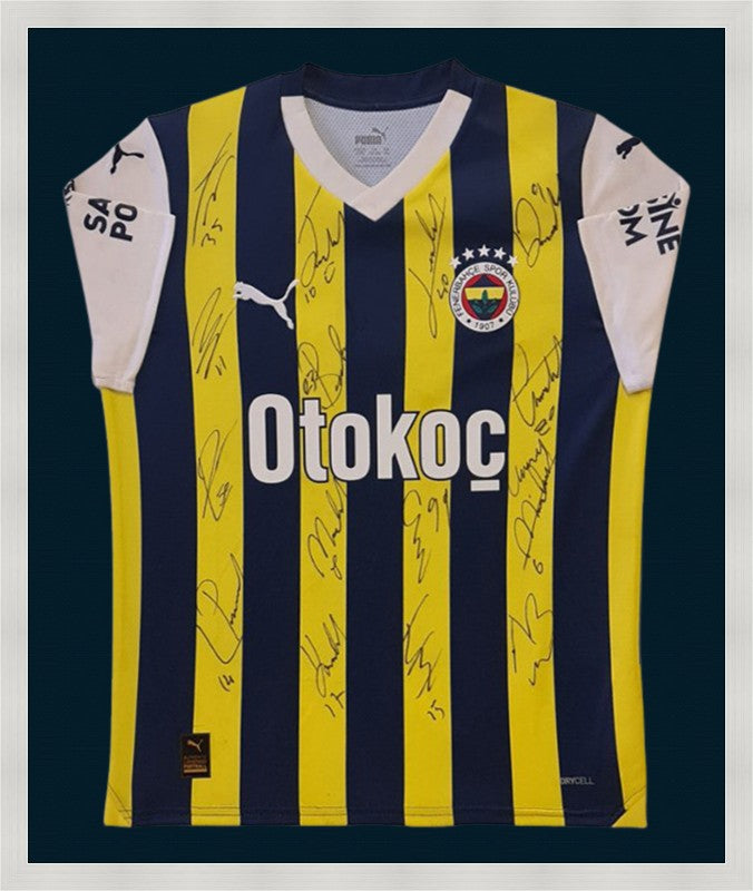 Kişiye Özel Forma Çerçeveleme – Özelleştirilebilir Ahşap Çerçeve ve Paspartu - Sarı / Lacivert