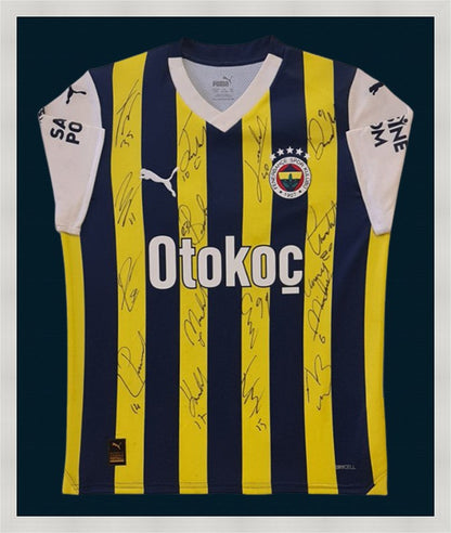 Kişiye Özel Forma Çerçeveleme – Özelleştirilebilir Ahşap Çerçeve ve Paspartu - Sarı / Lacivert