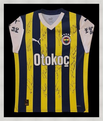 Kişiye Özel Forma Çerçeveleme – Özelleştirilebilir Ahşap Çerçeve ve Paspartu - Sarı / Lacivert