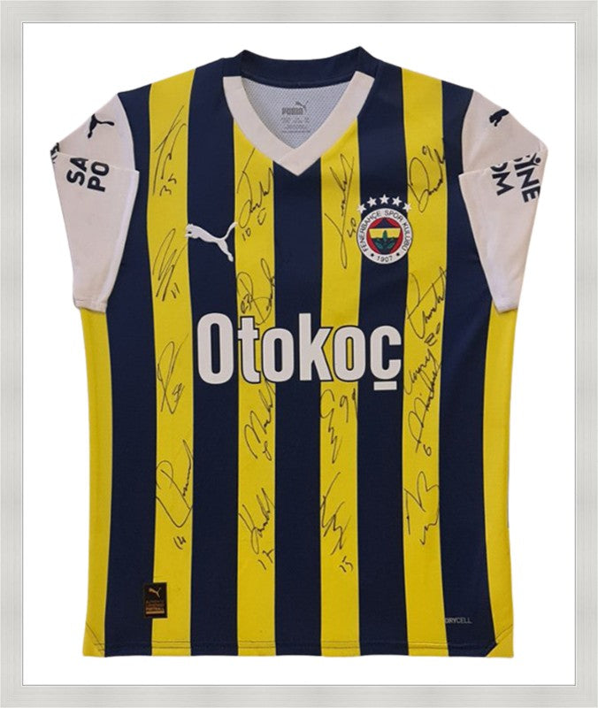 Kişiye Özel Forma Çerçeveleme – Özelleştirilebilir Ahşap Çerçeve ve Paspartu - Sarı / Lacivert