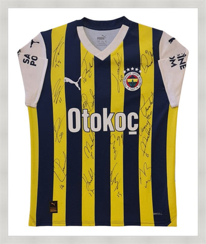 Kişiye Özel Forma Çerçeveleme – Özelleştirilebilir Ahşap Çerçeve ve Paspartu - Sarı / Lacivert