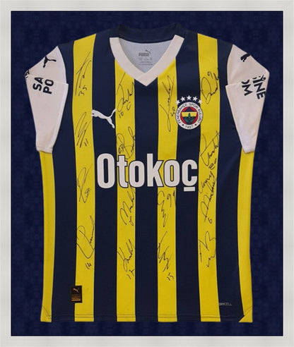 Kişiye Özel Forma Çerçeveleme – Özelleştirilebilir Ahşap Çerçeve ve Paspartu - Sarı / Lacivert