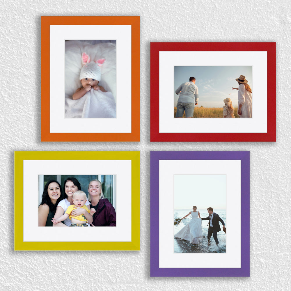 4’lü Rengarenk Fotoğraf Çerçeve Seti – 10x15 Fotoğraflar İçin – Yatay & Dikey Kullanım