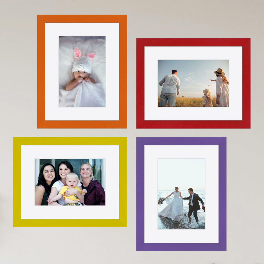 4’lü Rengarenk Fotoğraf Çerçeve Seti – 10x15 Fotoğraflar İçin – Yatay & Dikey Kullanım
