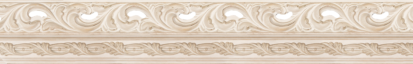 Beyaz Dekoratif Ahşap Oyma Çerçeve