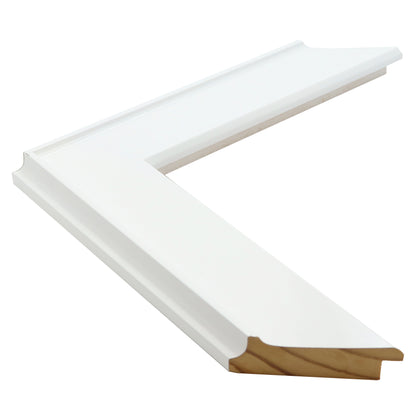 Beyaz Ahşap Çerçeve - Parlak Beyaz Vernik Kaplamalı