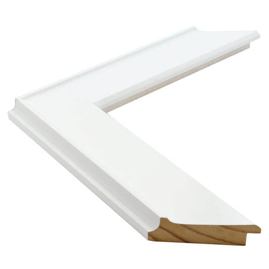 Beyaz Ahşap Çerçeve - Parlak Beyaz Vernik Kaplamalı