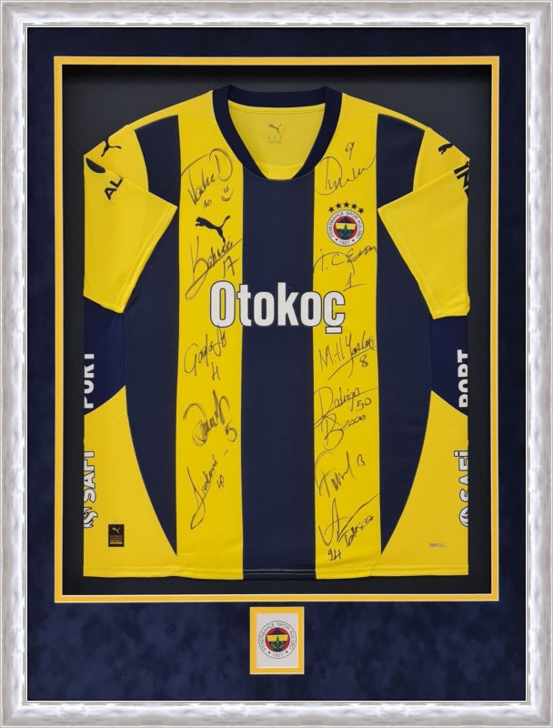 Özel Tasarım Forma Çerçevesi – Sarı / Lacivert - Logolu Derinlikli