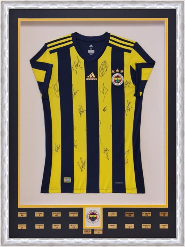 Özel Tasarım Forma Çerçevesi – Sarı / Lacivert - Oyuncu İsimli