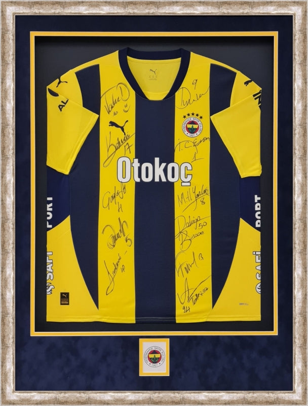 Özel Tasarım Forma Çerçevesi – Sarı / Lacivert - Logolu Derinlikli