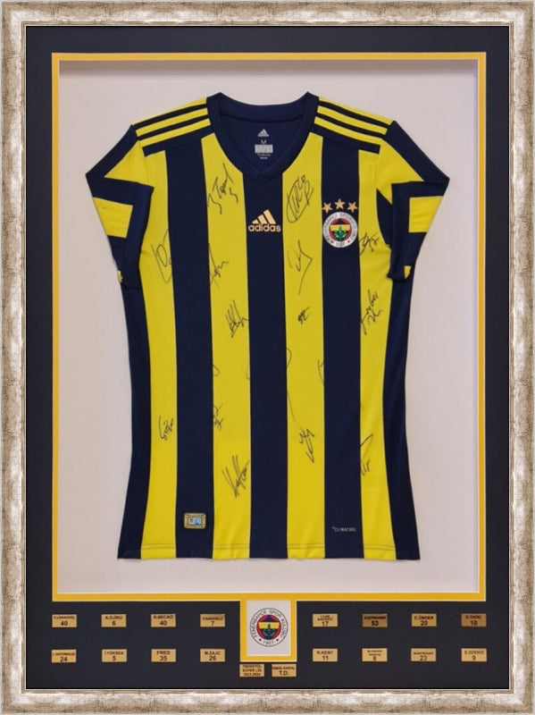 Özel Tasarım Forma Çerçevesi – Sarı / Lacivert - Oyuncu İsimli